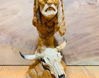 Mountain Man with Buffalo Skull