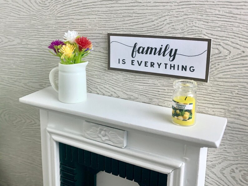 MINIATURE Spring Centerpiece Pitcher with Flowers Floral Arrangement Colorful Flowers White Pitcher Farmhouse Decor Easter image 3