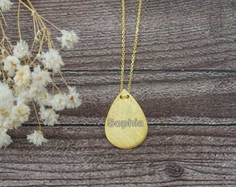 Drop Name Necklace - Gold Custom Jewelry - Personalized gift