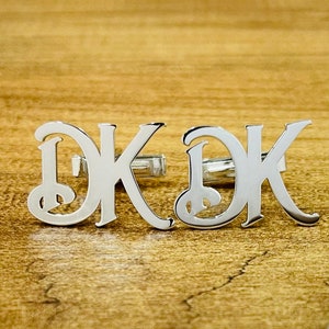 Gemelos de nombre personalizados - Gemelos personalizados - Gemelos de boda de novio - Regalo de padrinos - Gemelos iniciales - Gemelos de ley