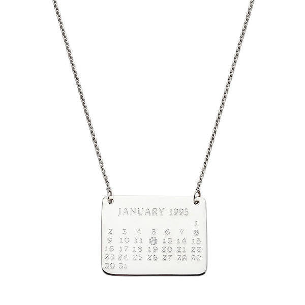 Calendar Necklace Etsy