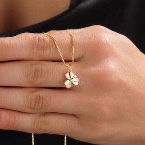 Mother of Pearl Heart Necklace: 14K Gold-Plated Sterling Silver