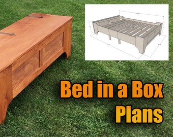 Mittelalterliches Bett in einer Box Pläne: Holzbearbeitungspläne, DIY-Projekt