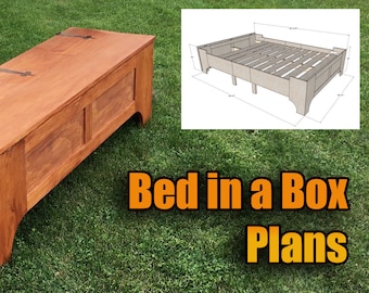 Medieval Bed in a Box Plans: Woodworking Blueprints, DIY Project