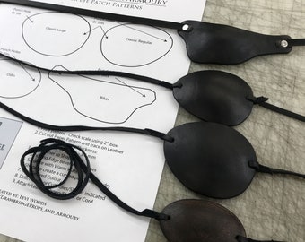 Leather Eye Patch Pattern **DIY Digital PDF Plans** Halloween or Cosplay  Costume Accessories