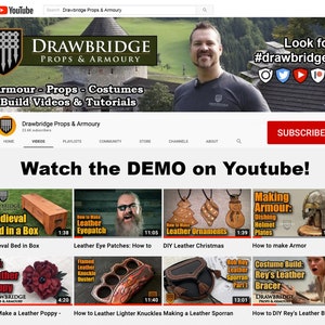 Watch the demo on YouTube, Drawbridge Props and Armoury YouTube videos and home page.