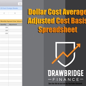 Spreadsheet kostengemiddelde dollar: berekende aangepaste kostenbasis