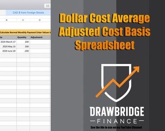 Dollar Cost Averaging Spreadsheet: Calculate Adjusted Cost Basis