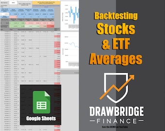 Backtesting Stocks & ETF Averages Spreadsheet