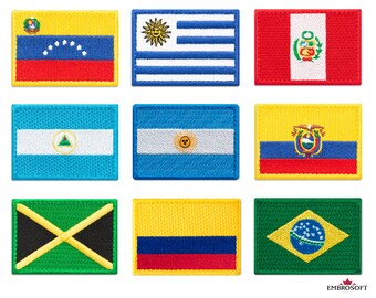 PERU FLAG embroidered iron-on PATCH PERUVIAN SOUTH AMERICAN EMBLEM applique