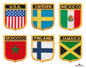 NAMIBIA COUNTRY FLAG IRON-ON PATCH CREST BADGE 1.5 X 2.5 INCH