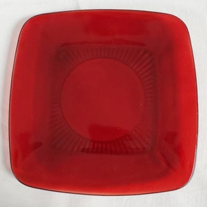 Ruby Red Square Plate - Etsy