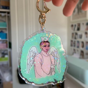 SHINEE JONGHYUN ANGEL Keychain l Moon Clamp Acrylic Keychain l Kim Jonghyun l Shawol