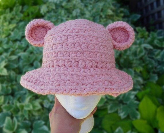 Buy BEAR BUCKET Hatcustom Colorschunky Soft Yarn Handmade Crochet