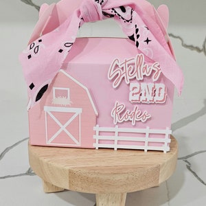 Party treat boxes my first rodeo  party 2nd rodeo favor boxes personalized custom birthday party boxes for table setting cowgirl party