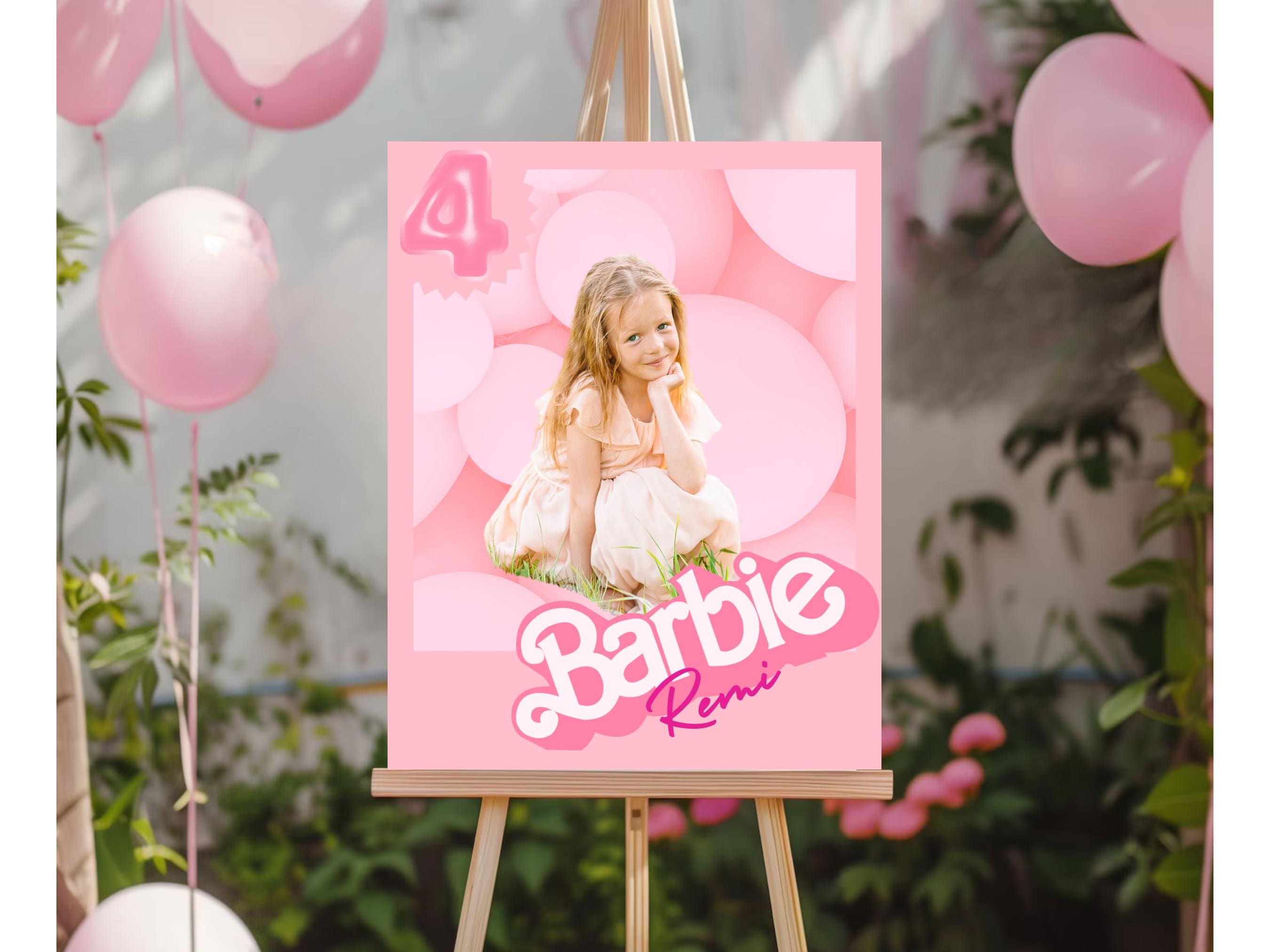 Decoracion de fiesta de barbie princesa sale
