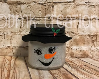 Snowman Glitter Light Mason Jar, mason jar, snowman, glitter mason jar, Christmas decoration, Christmas decor, hostess gift, lighted snowman