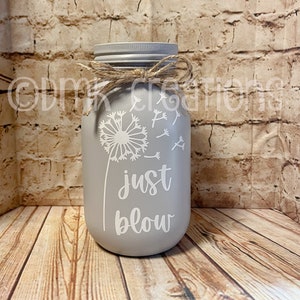 Mason jar tissue holder, painted mason jar, tissue holder, mason jar, mason jar tissue holder, hostess gift, tissue dispenser, just blow