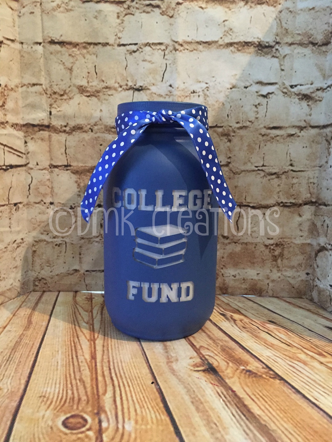College Fund Painted Mason Jar Bank, College Fund, College, Bank, Piggy