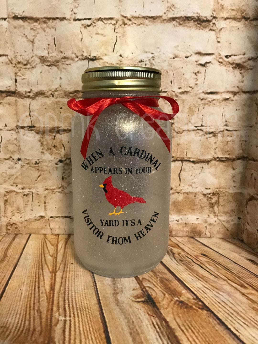 Memorial Glitter Mason Jar Light, Night Light, Memory Jar, Memorial Jar