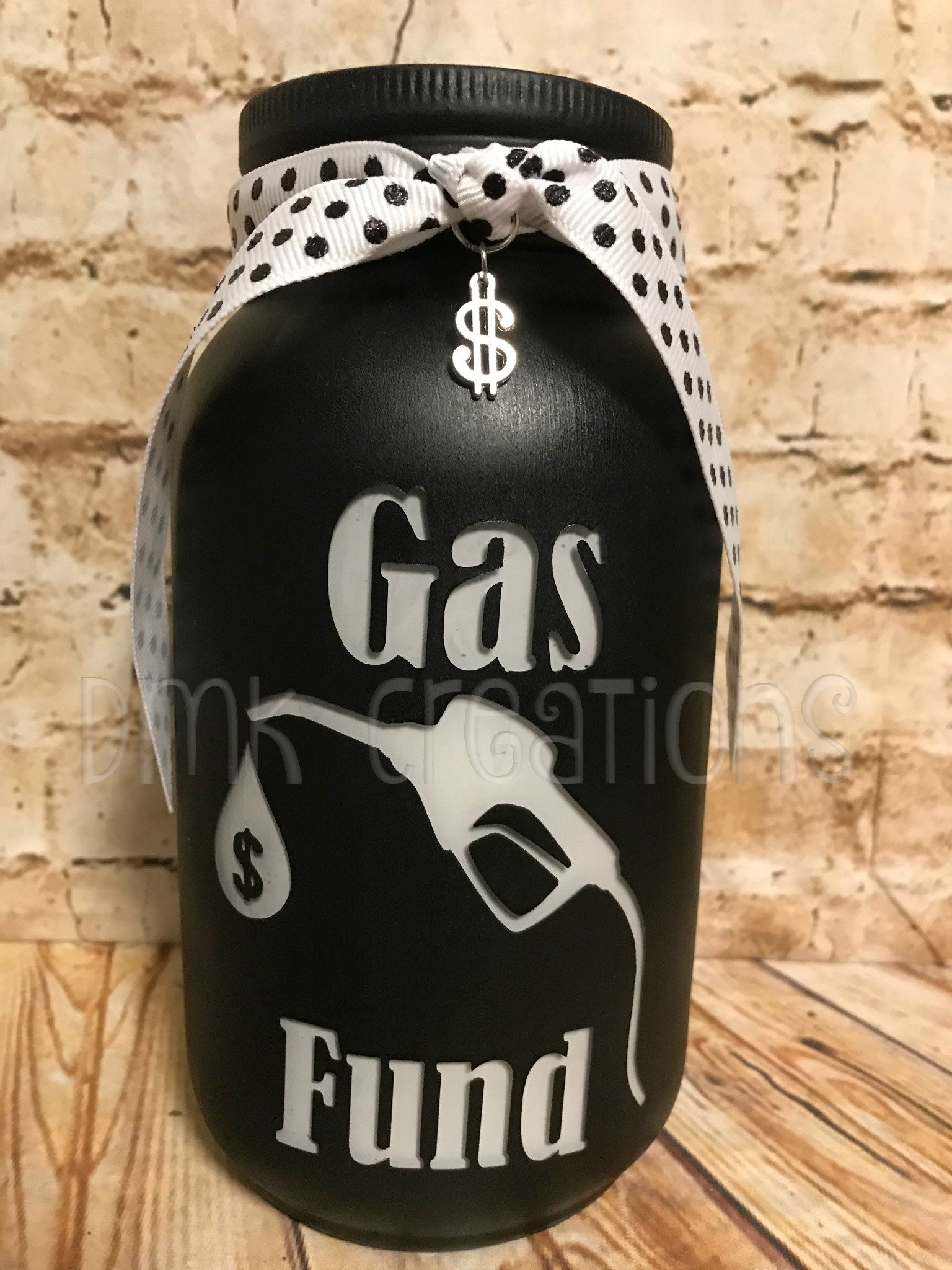 Gas Fund Painted Mason Jar Gas Fund Gas Fund Bank Bank Etsy