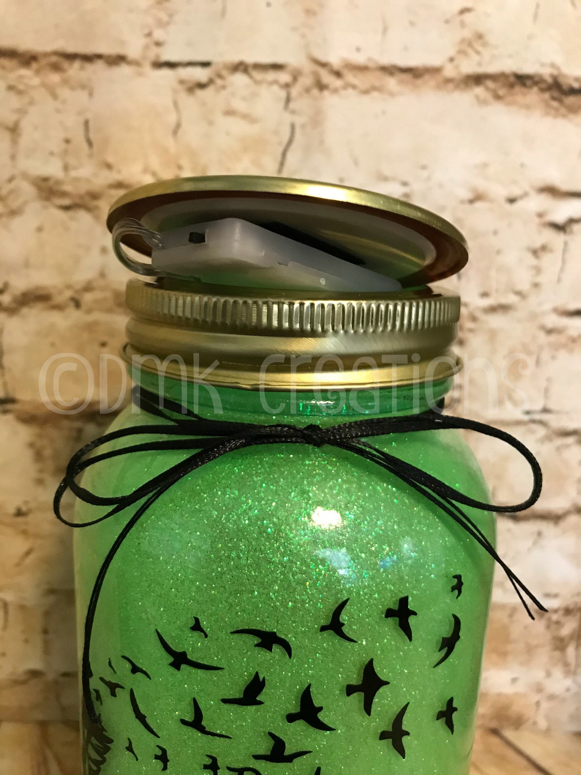 Memorial Glitter Mason Jar Light, Night Light, Memory Jar, Memorial Jar ...