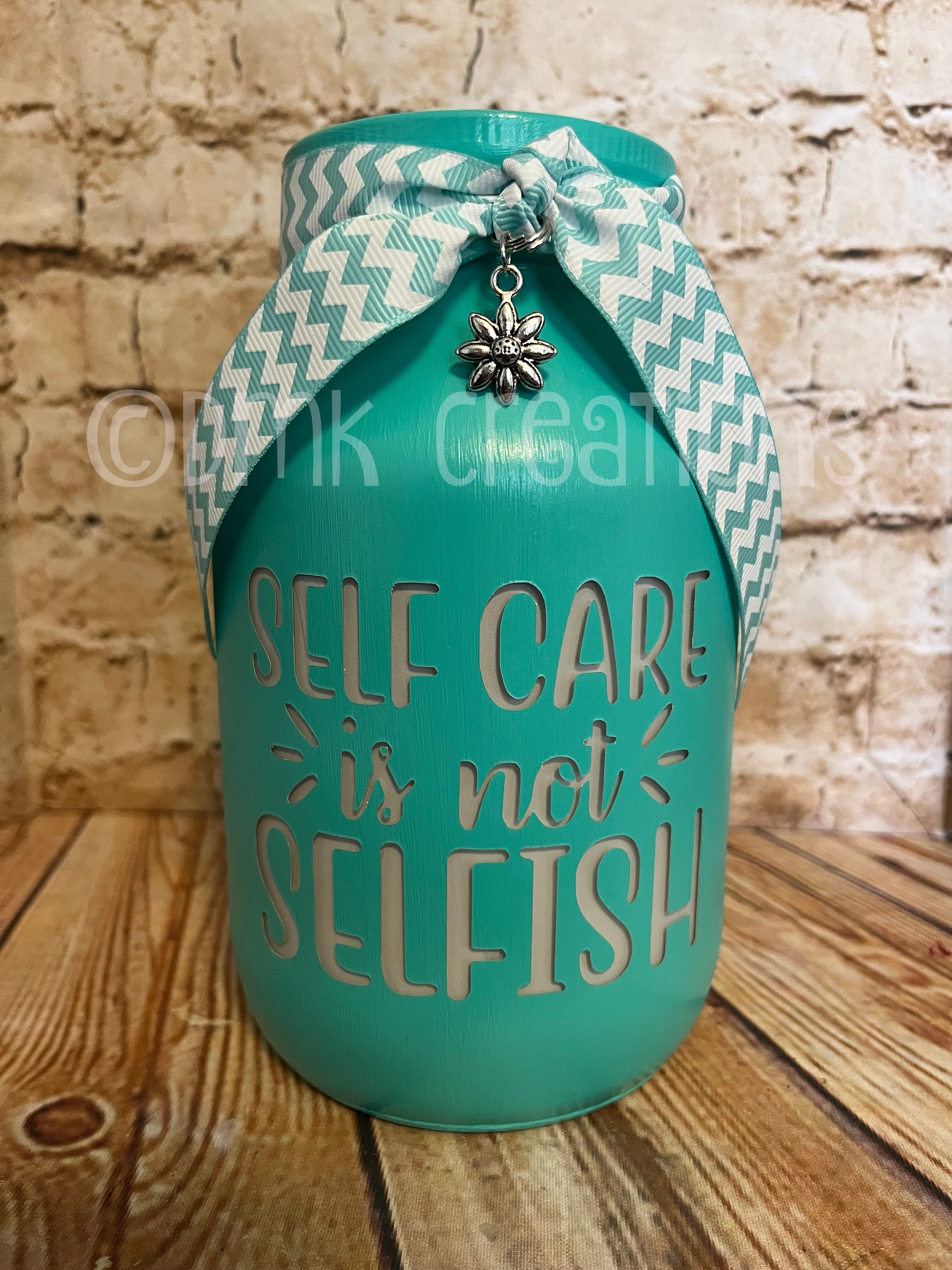 Self Care Painted Mason Jar Bank Bank Piggy Bank Painted Etsy