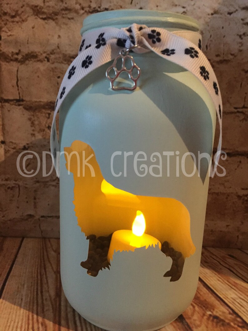 CTW Home Collection Dog Treat Mason Jar - 11" Height, Glass Jar With Golden Retriever Lid, Farmhouse Decor