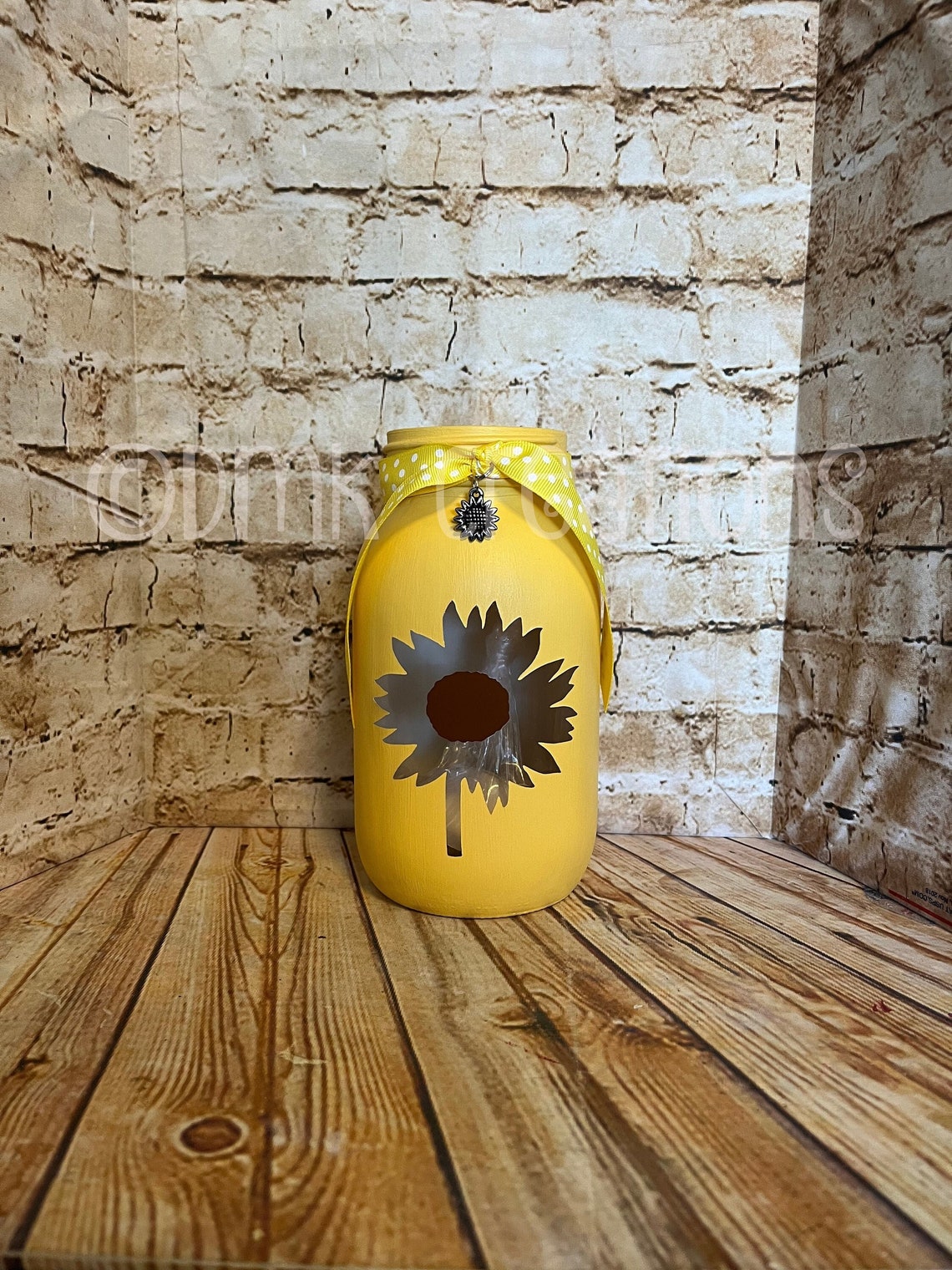 Sunflower Painted Mason Jar Tea Light Candle Holder Etsy