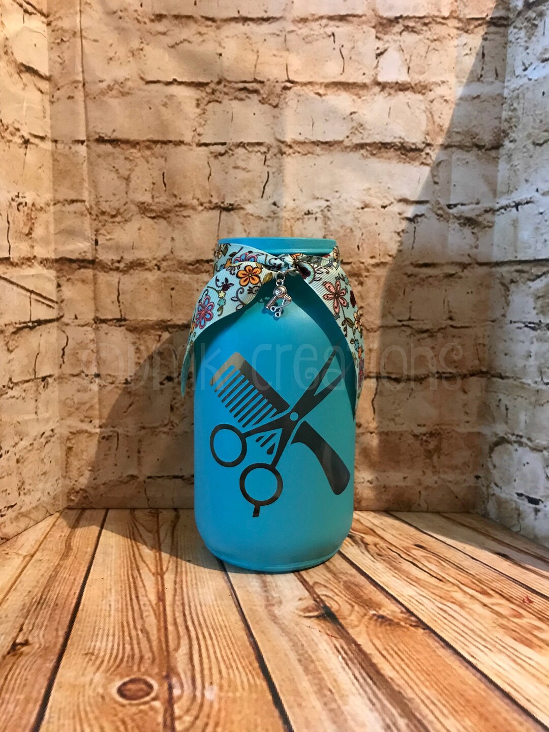 Hairdresser Painted Mason Jar Tea Light Candle Holder, Hairdresser, Mason Jar, Painted Mason Jar