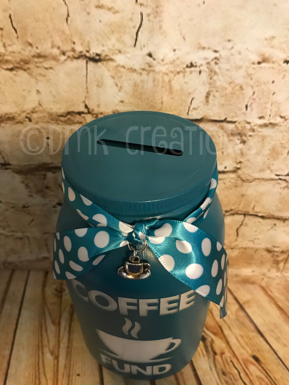 Coffee Fund Painted Mason Jar Bank Coffee Fund Coffee Bank Etsy