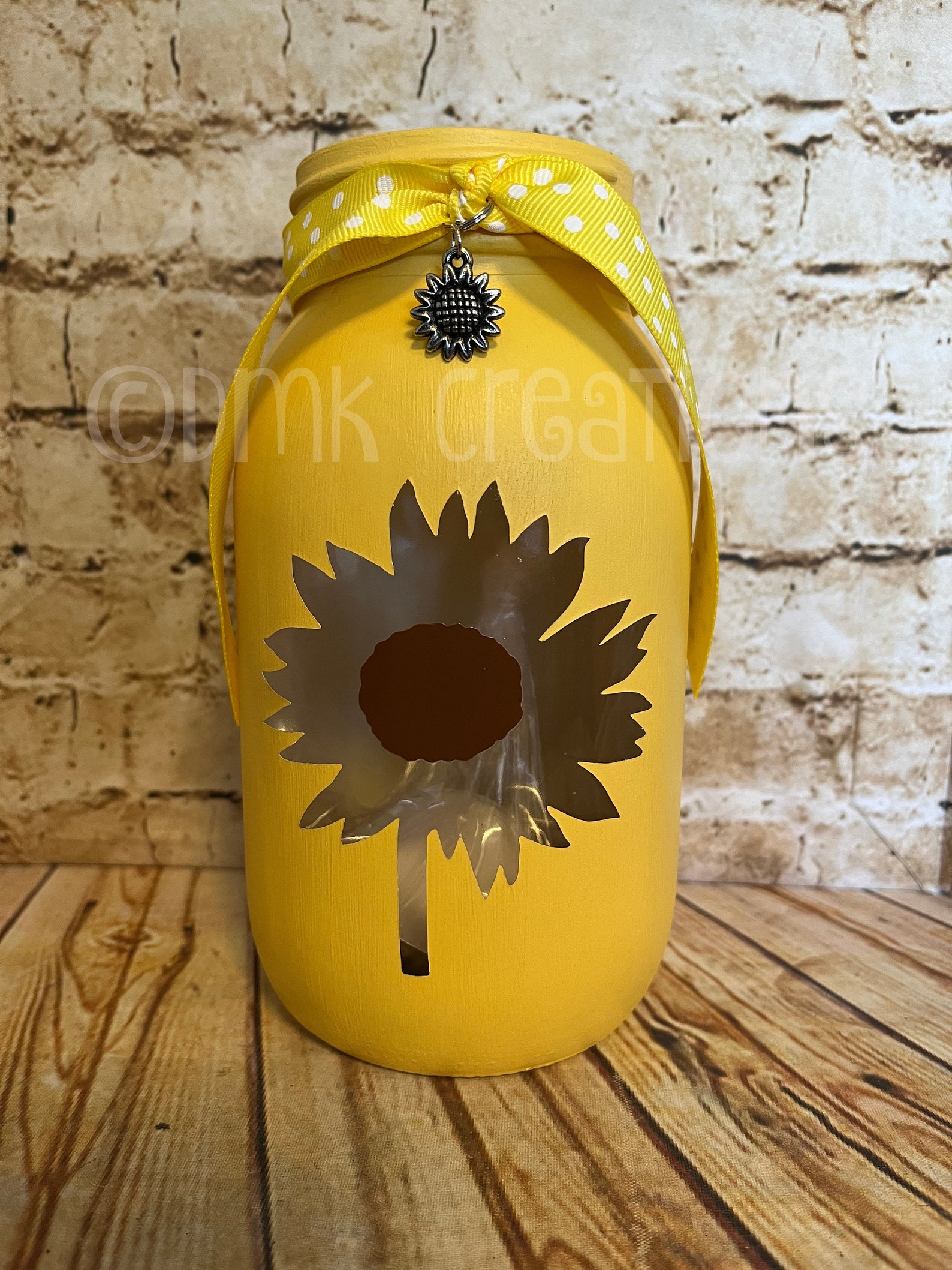 Sunflower Painted Mason Jar Tea Light Candle Holder Etsy