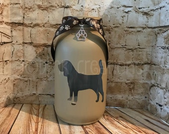 Beagle  Painted Mason Jar Tea Light Candle Holder, painted mason jar, beagle, dog, mason jar, candle holder, tea light candle holder