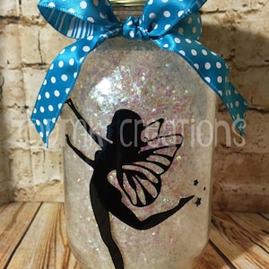 Fairy Glitter Mason Jar Light, fairy, pixie, mason jar, lighted mason jar, fairy lights, glitter, pixie dust,  fairy jar, glitter mason jar