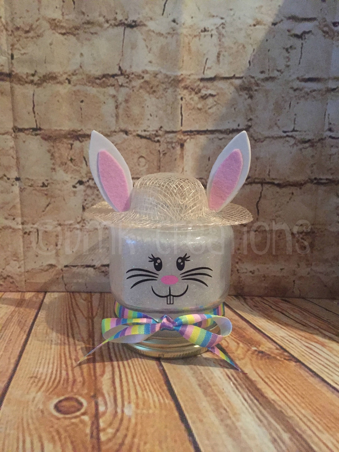 Easter Bunny Lighted Mason Jar, Mason Jar, Easter Bunny, Easter