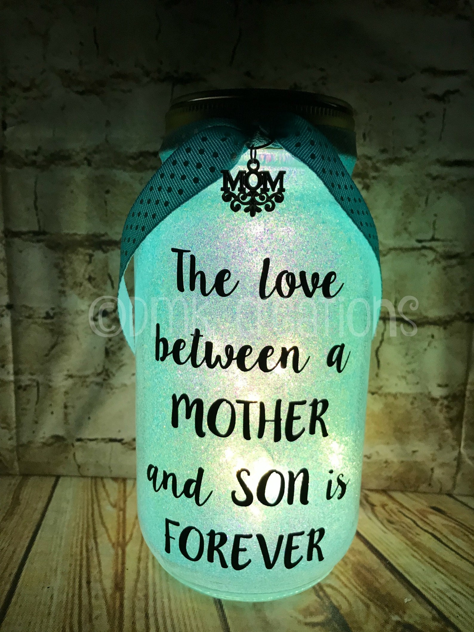 Mother Mason Jar Glitter Light Mason Jar Mother and Etsy