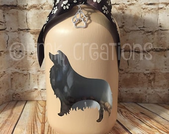 Sheltie Painted Mason Jar Tea Light Candle Holder, sheltie, dog, mason jar, painted mason jar, tea light candle holder, birthday gift