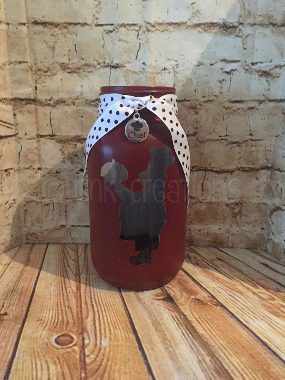 Fat Chef Painted Mason Jar Tea Light Candle Holder fat chef Etsy