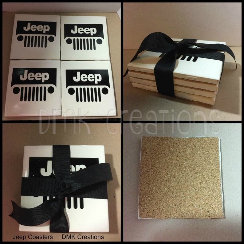 Jeep Grill Tile Coaster set jeep drink coasters tile Etsy