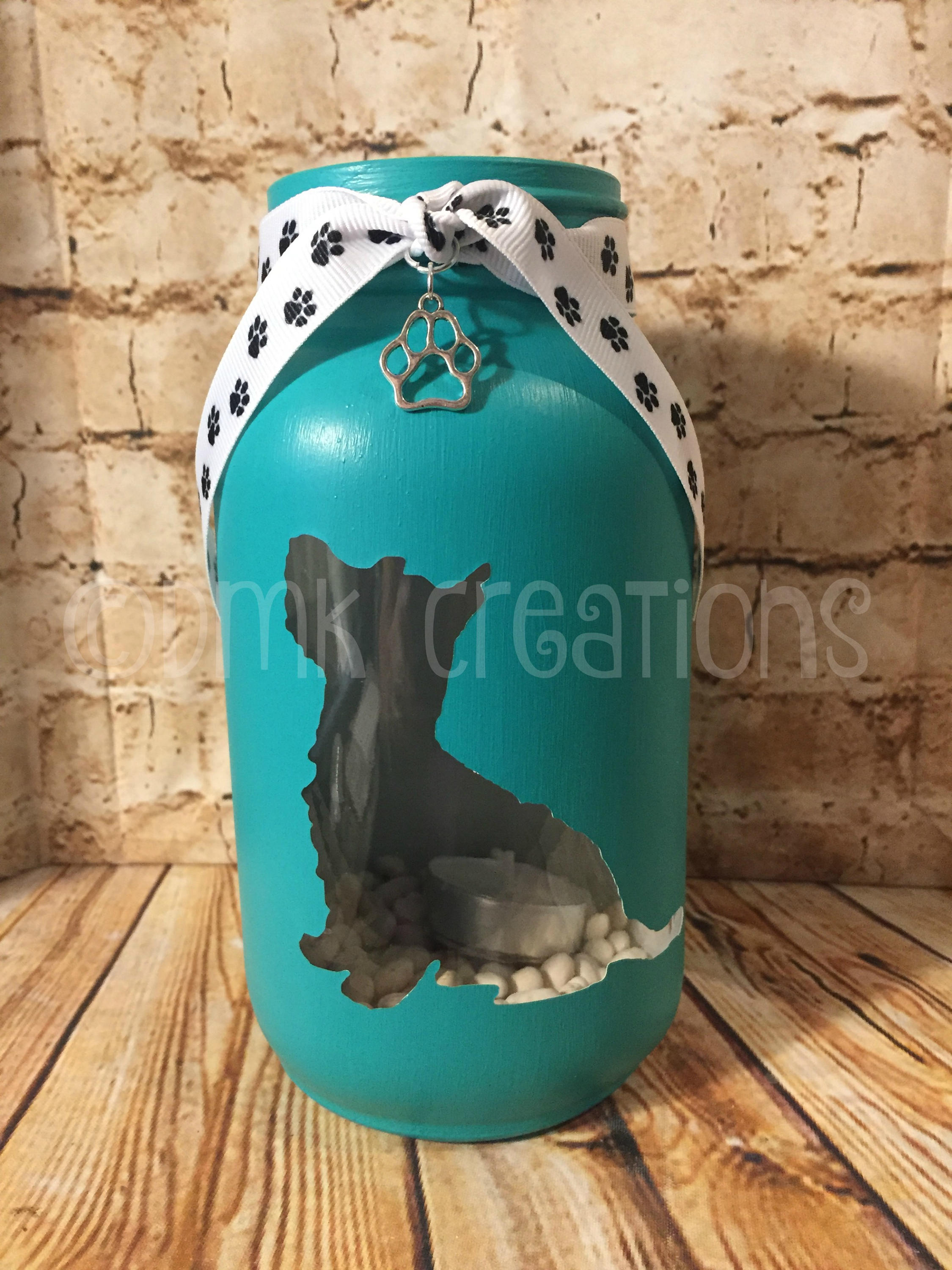 Westie Painted Mason Jar Tea Light Candle Holder Mason Jar Etsy