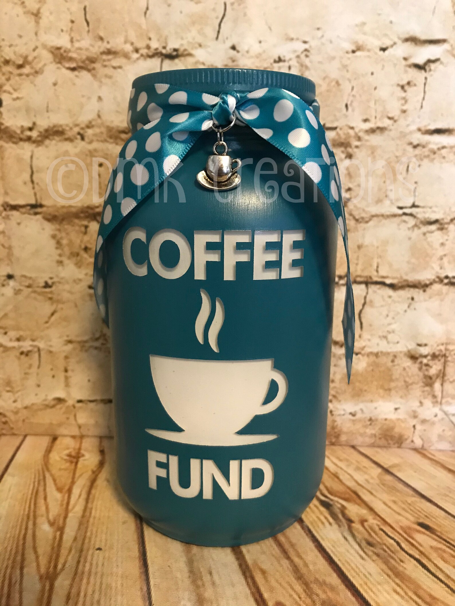 Coffee Fund Painted Mason Jar Bank Coffee Fund Coffee Bank Etsy