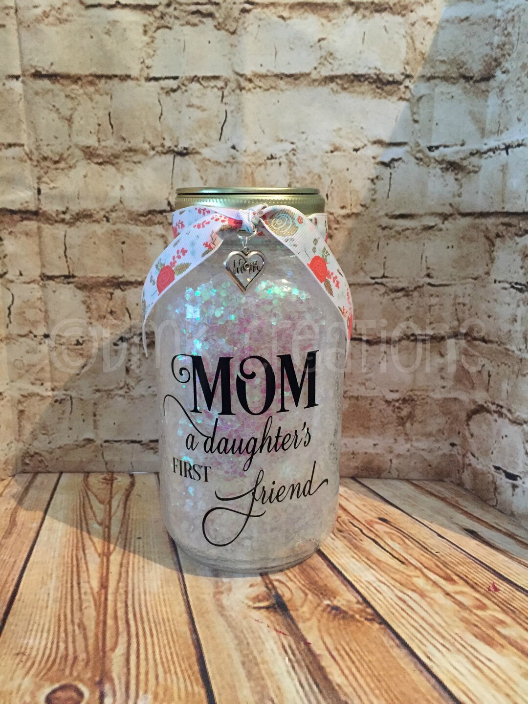 Mom Glitter Mason Jar Light, Glitter Mason Jar, Mom, Light, Lantern ...