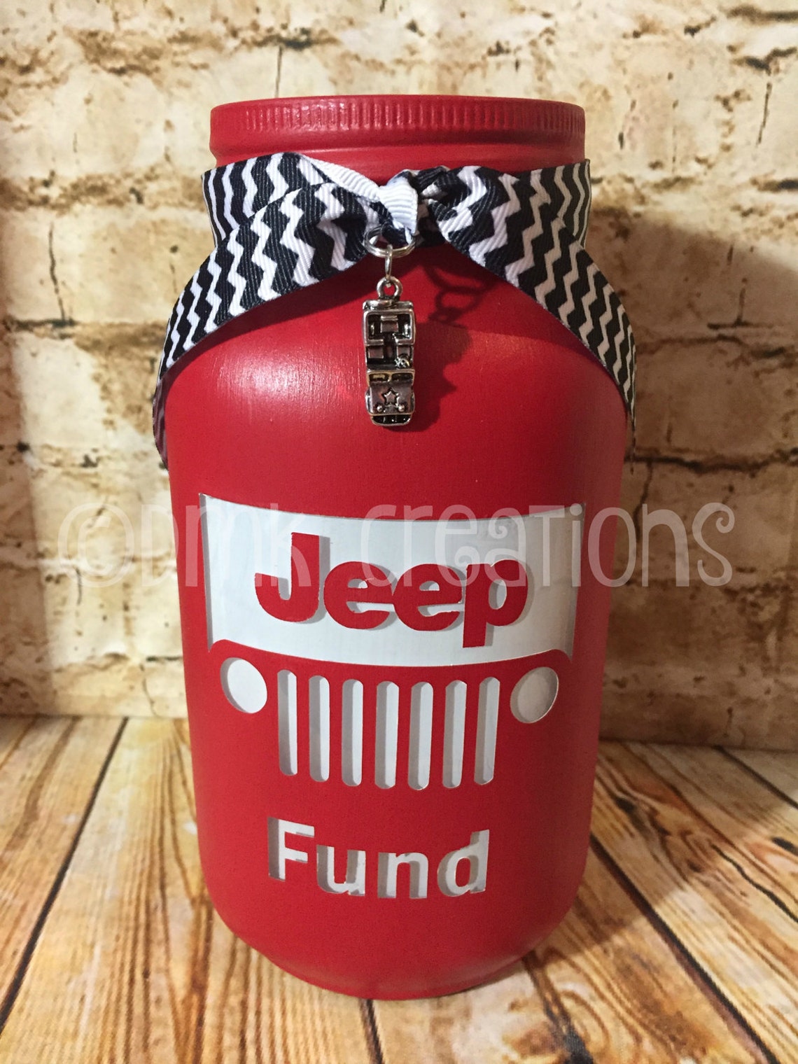Jeep Fund Painted Mason Jar Bank jeep grill jeep jeep fund Etsy