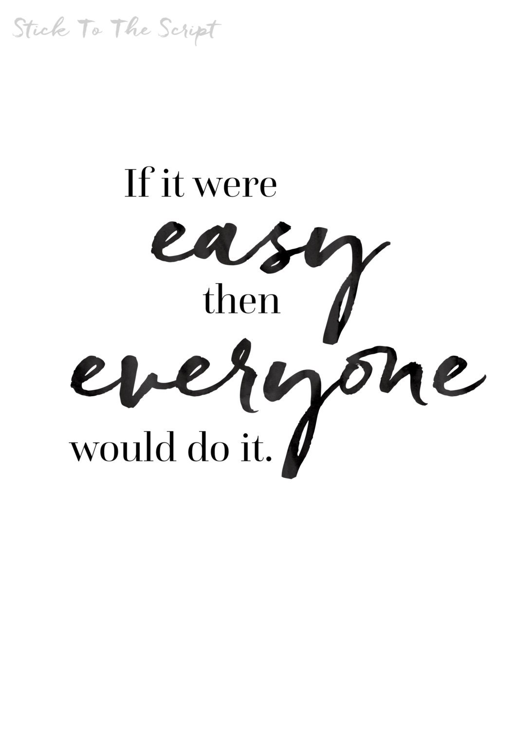 Inspirational Print Printable Quote Wall Art Motivational Etsy