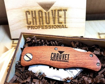Personalized Utility Knife as Client Gift or Corporate Gift, Mens Gift Box, Personalized Christmas Gift, Box Set Engraved Logo Gift for him