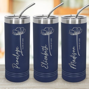 Class of 2023 Graduation Gift - Insulated Stainless Steel Tumbler With Straw, 22 oz. Custom Engraved Name - New Job, Office, Teacher