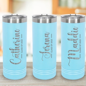 Class of 2023 Graduation Gift Insulated Stainless Steel Tumbler With Straw, 22 oz. Custom Engraved Name New Job, Office, Teacher image 8