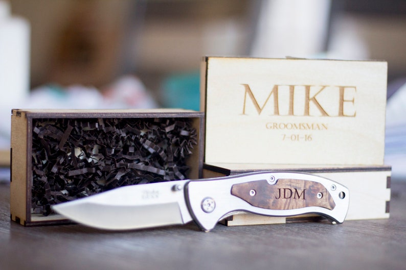 Groomsmen Knife Personalized Pocket Knives Personalized Knife for Groomsmen Knife Gift Set, Weddings, Gifts & Mementos, Groomsmen Gifts image 8