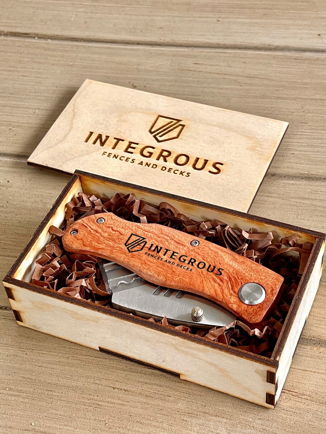Personalized Utility Knife, Client Gift, Corporate Gift Mens Gift Box
