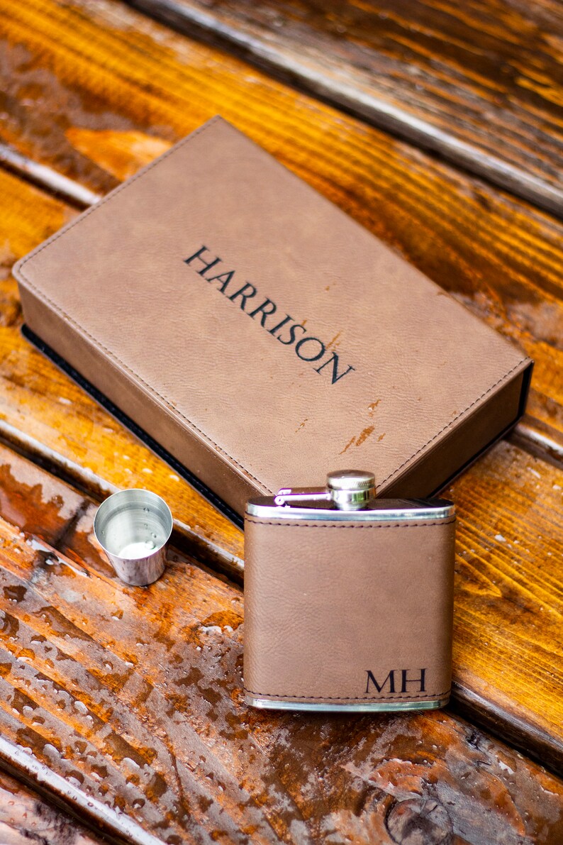 Personalized Flask Groomsmen Gift Flask Gift Set for Etsy